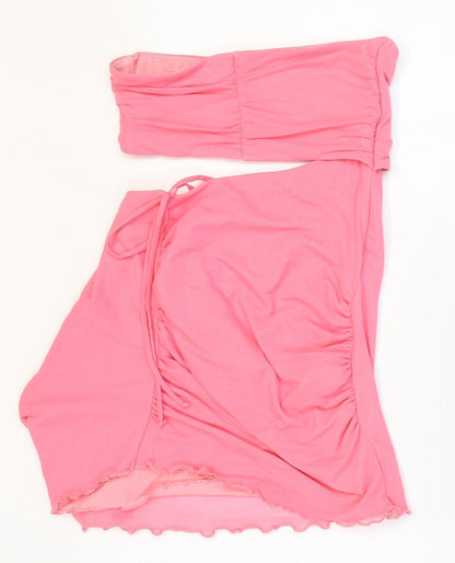 Polly Womens Pink Nylon Swimdress Size 8