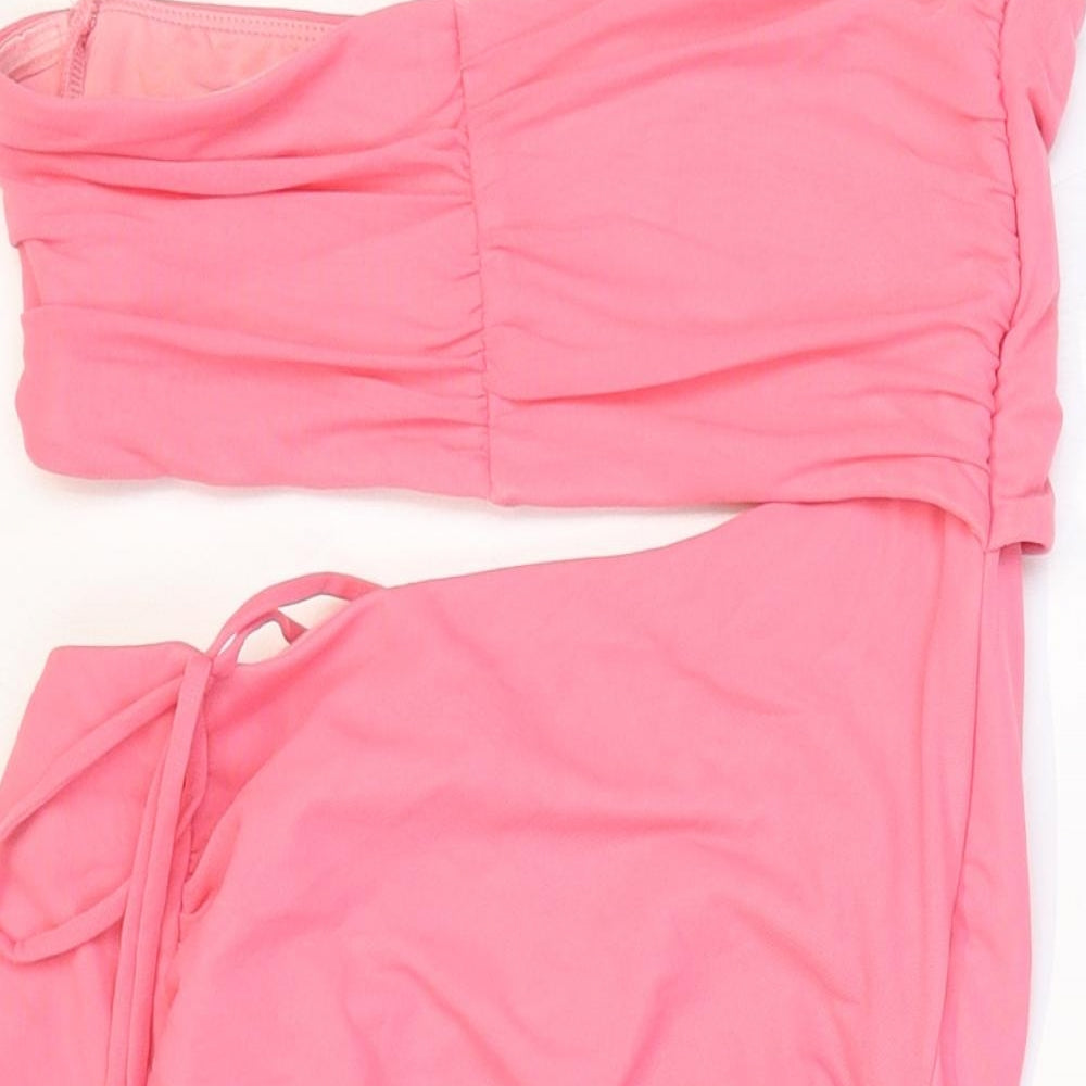 Polly Womens Pink Nylon Swimdress Size 8