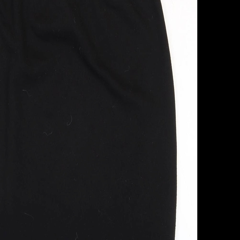 Miss Faceless Womens Black Polyester Straight & Pencil Skirt Size M