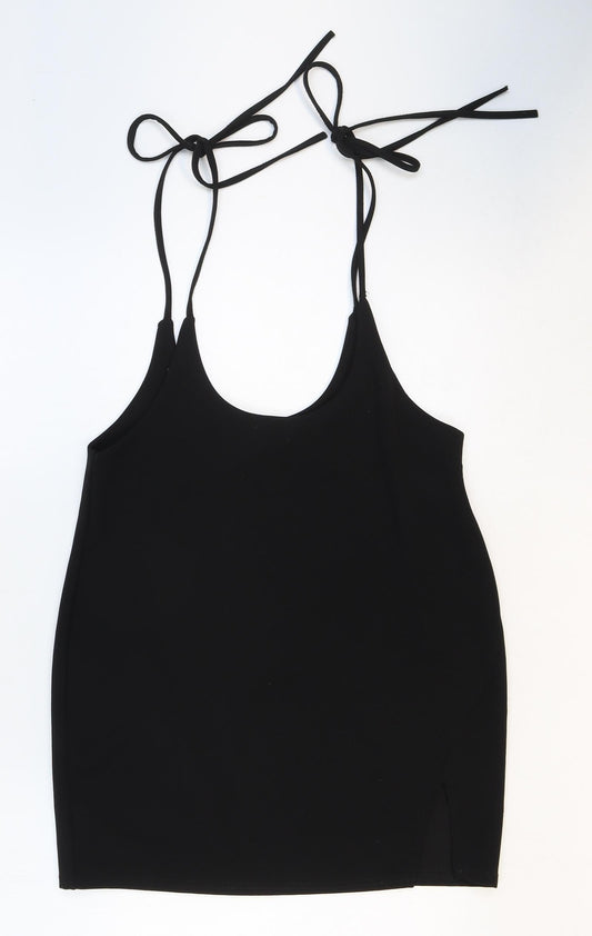 Womens UK Size 14 Preworn Black Basic Tank