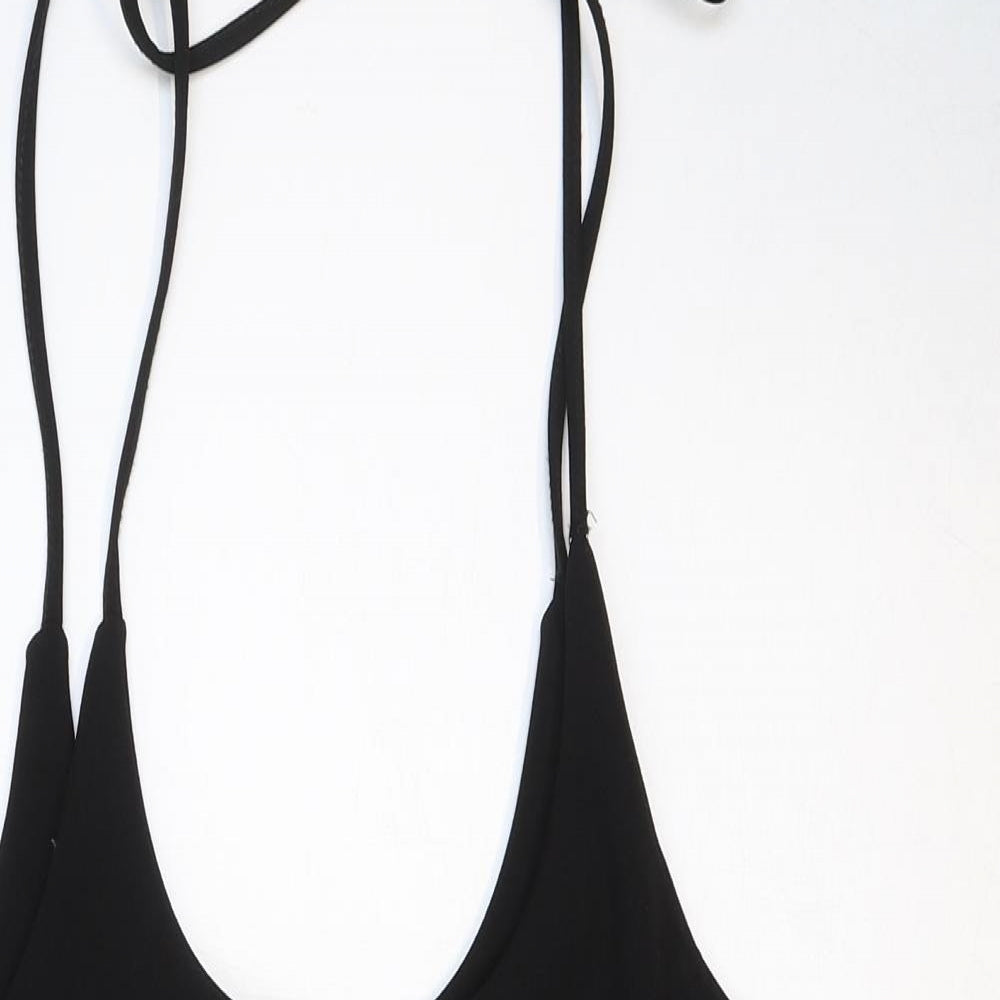Womens UK Size 14 Preworn Black Basic Tank