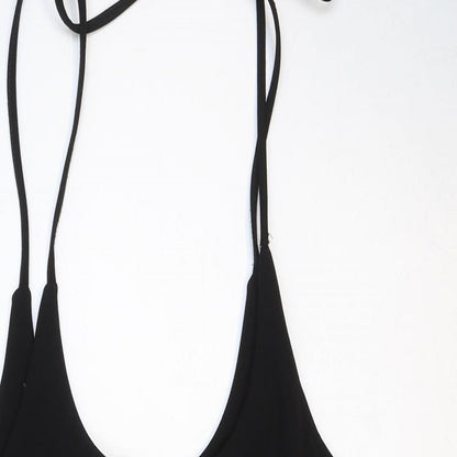 Womens UK Size 14 Preworn Black Basic Tank