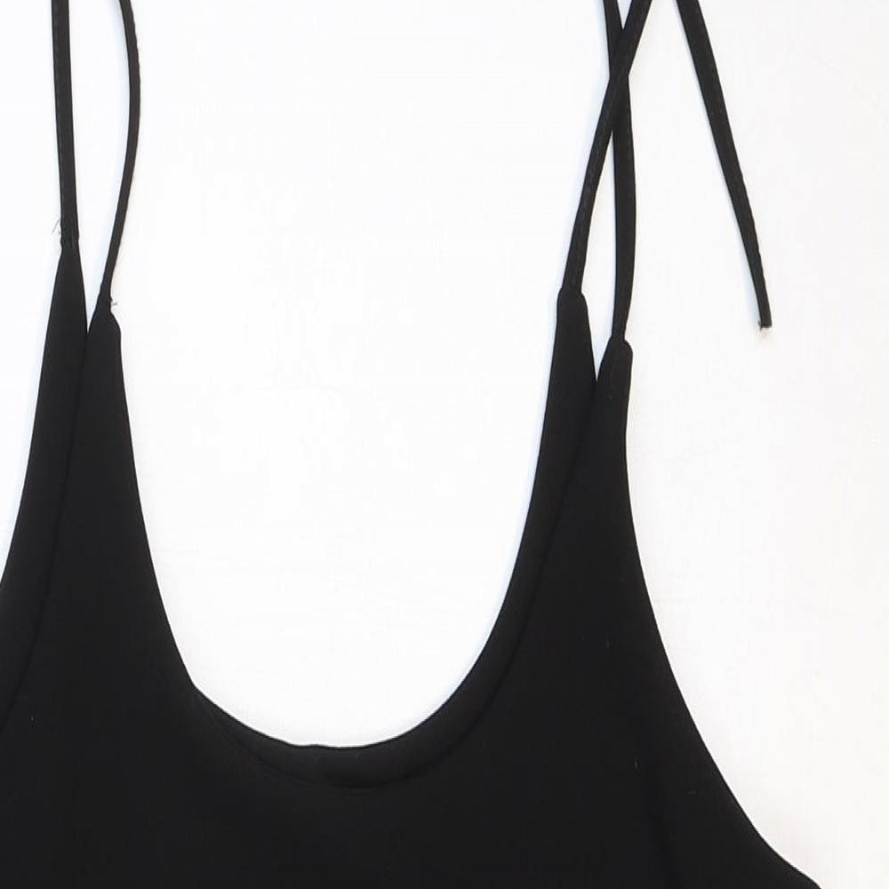 Womens UK Size 14 Preworn Black Basic Tank