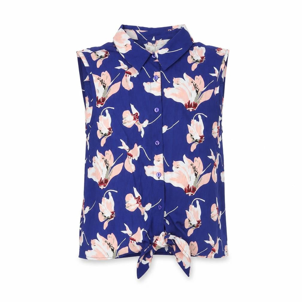 Womens UK Size S Brave Soul Blue Basic Button-Up
