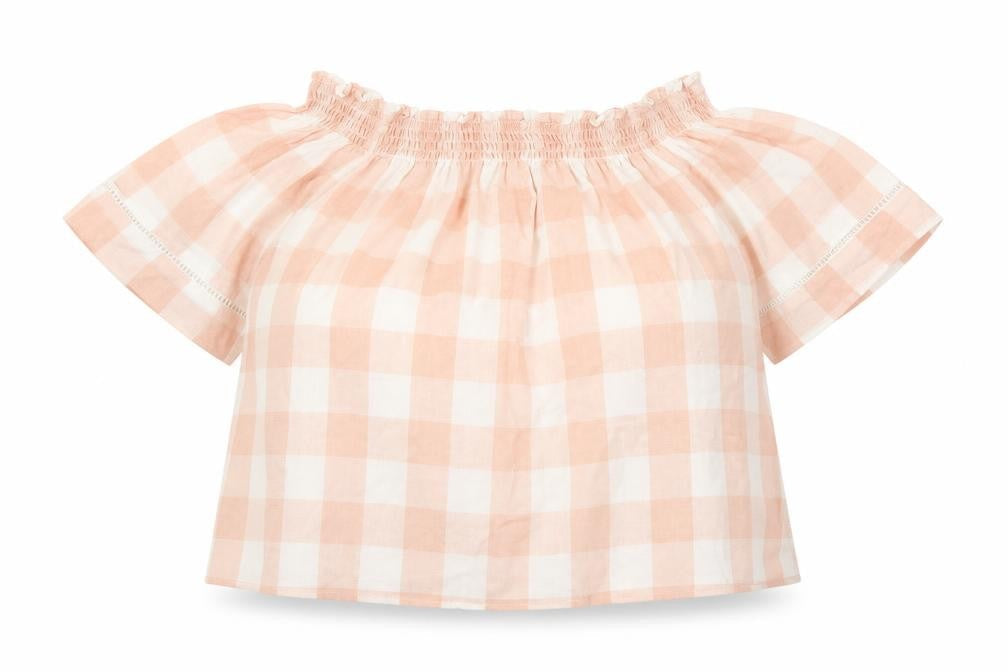 Womens UK Size 12 Papaya Pink Cropped Blouse