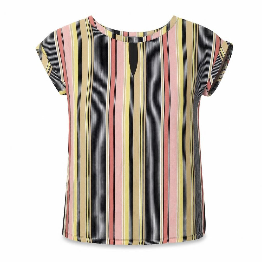 Womens UK Size 8 Papaya Multicoloured Basic Blouse