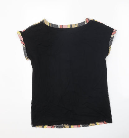 Papaya Womens Multicoloured Striped Polyester Basic Blouse Size 8 Scoop Neck