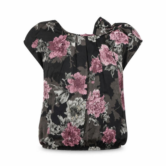 Amphora Womens Black Polyester Basic Blouse Size 10 Scoop Neck
