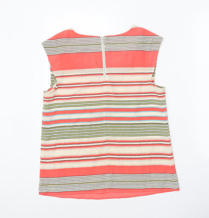 Womens UK Size 10 Oasis Multicoloured Basic Blouse