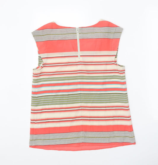 Womens UK Size 10 Oasis Multicoloured Basic Blouse
