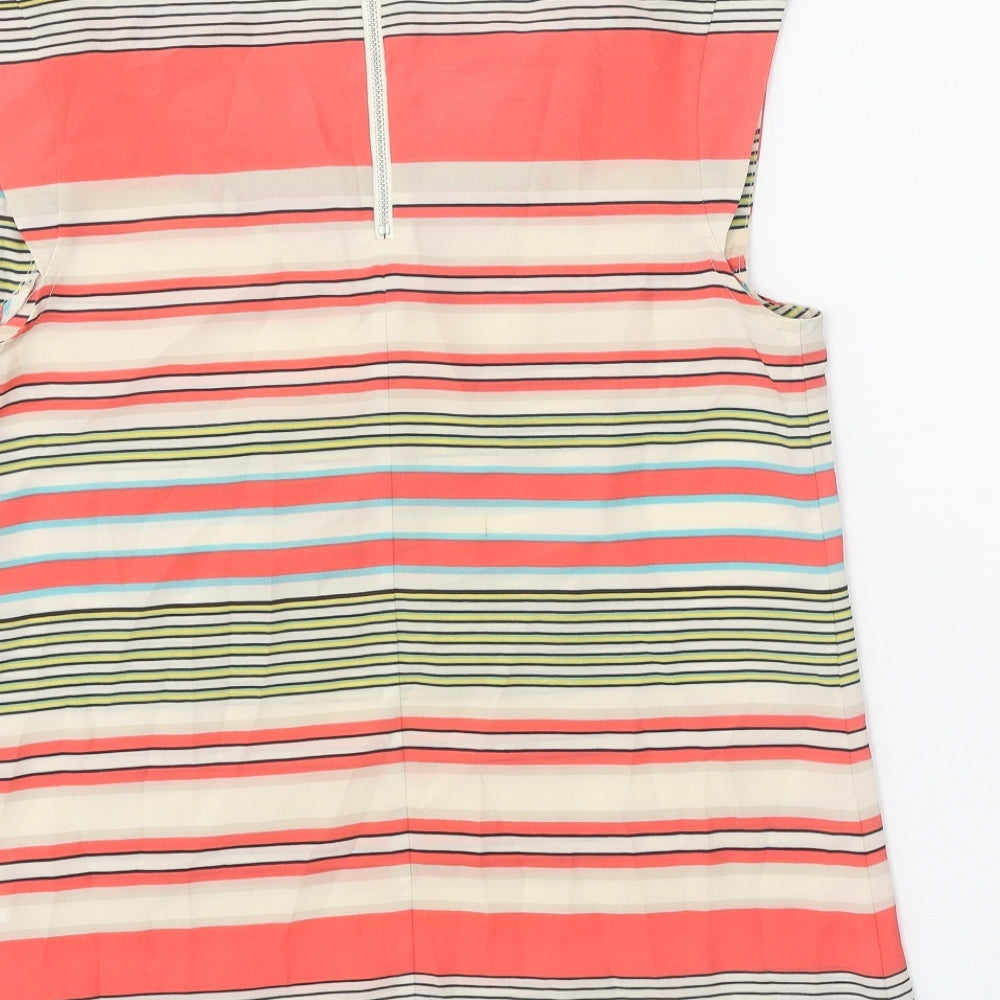 Womens UK Size 10 Oasis Multicoloured Basic Blouse