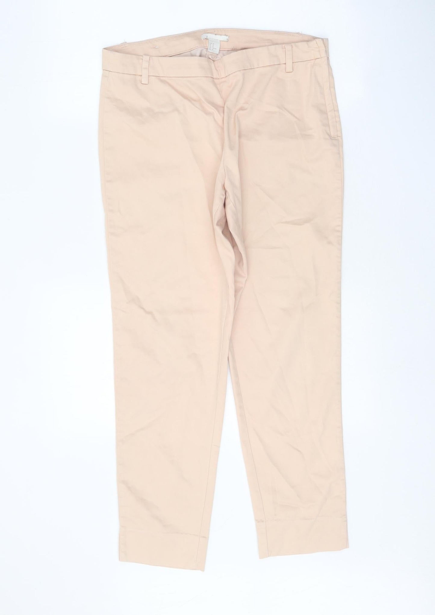 Womens UK Size 12 H&M Regular Fit Chino Beige Trousers