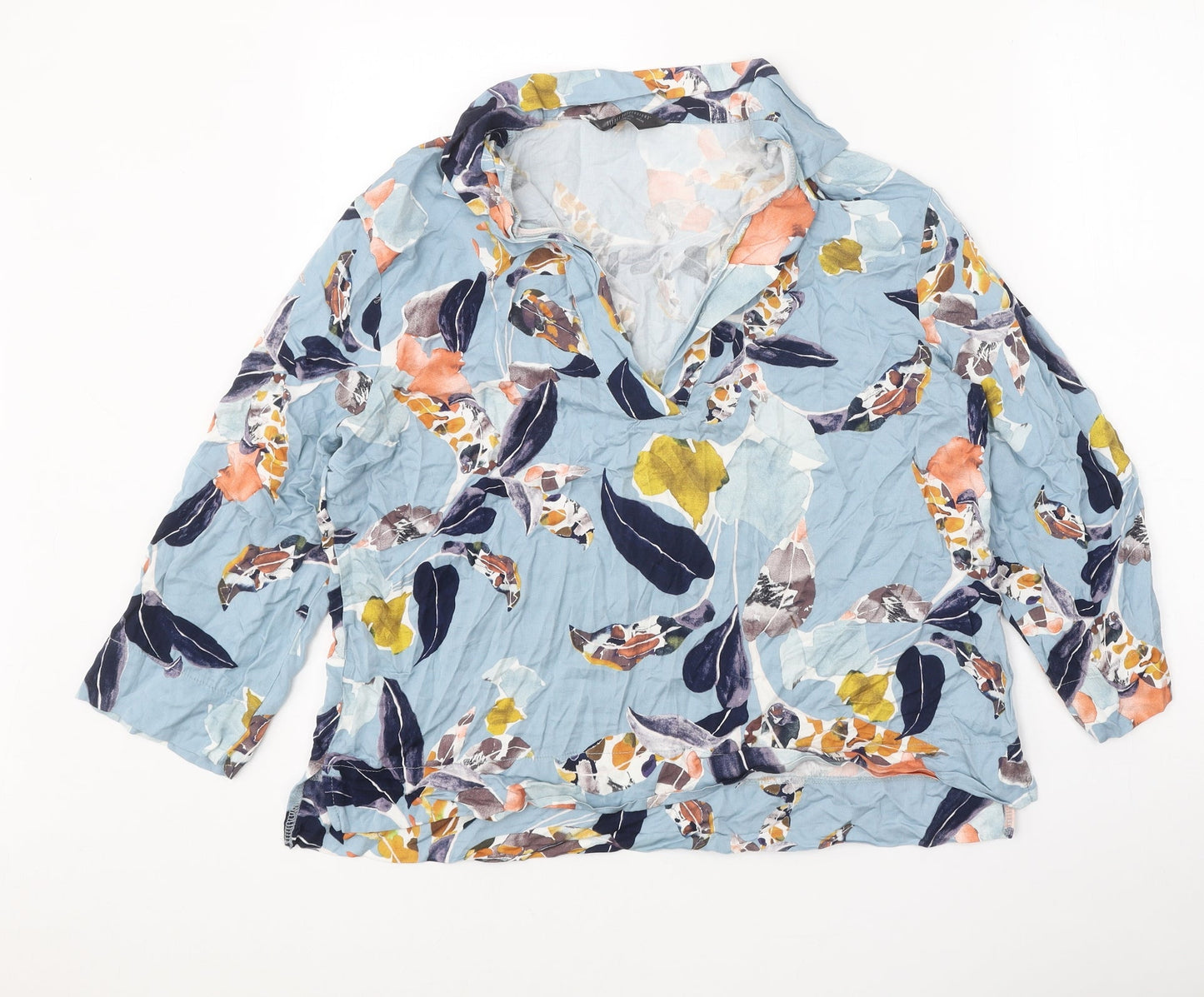 Womens UK Size 12 Secret Possessions Blue Basic Blouse