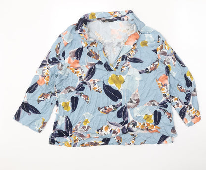 Womens UK Size 12 Secret Possessions Blue Basic Blouse