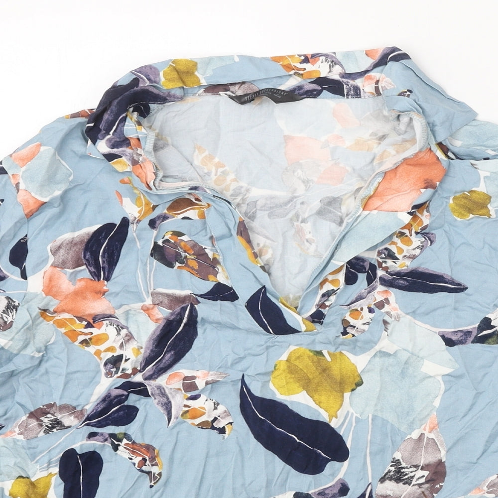 Womens UK Size 12 Secret Possessions Blue Basic Blouse
