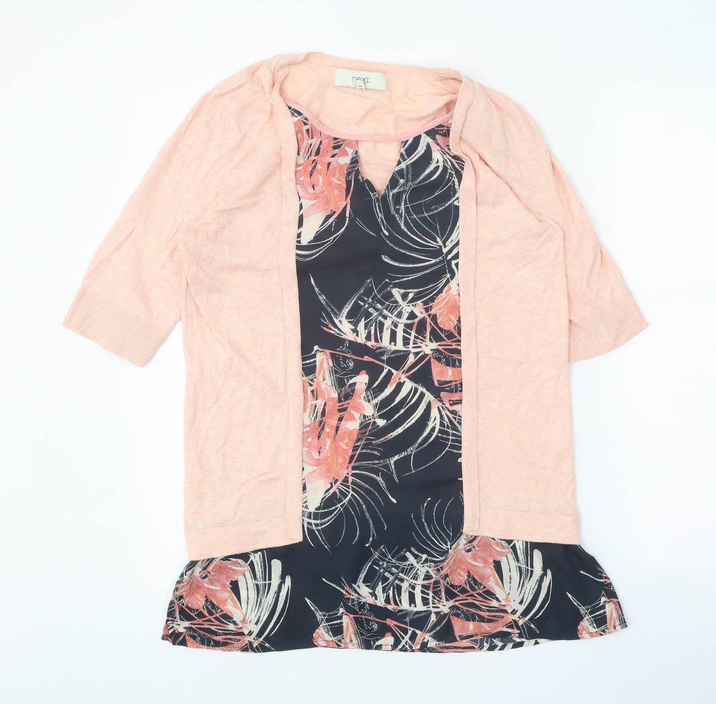 Womens UK Size 10 NEXT Pink Basic Blouse