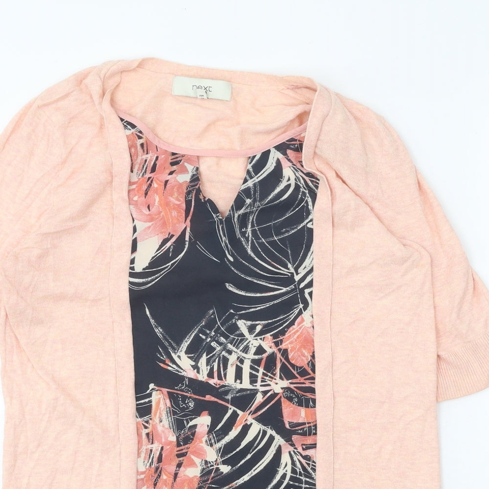Womens UK Size 10 NEXT Pink Basic Blouse