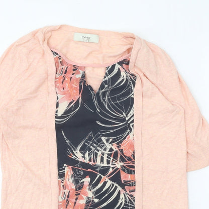 Womens UK Size 10 NEXT Pink Basic Blouse