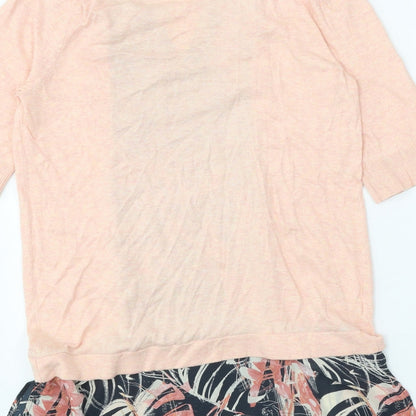 Womens UK Size 10 NEXT Pink Basic Blouse