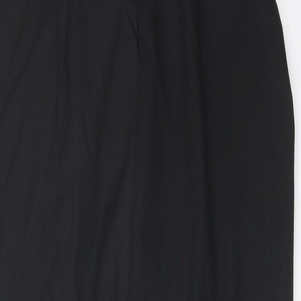 Ginger Fizz Womens Black Polyester Slip Dress Size 12 V-Neck Zip