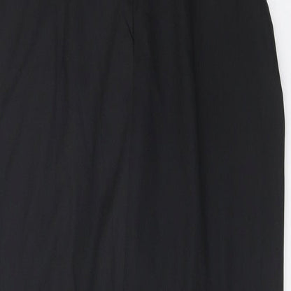 Ginger Fizz Womens Black Polyester Slip Dress Size 12 V-Neck Zip