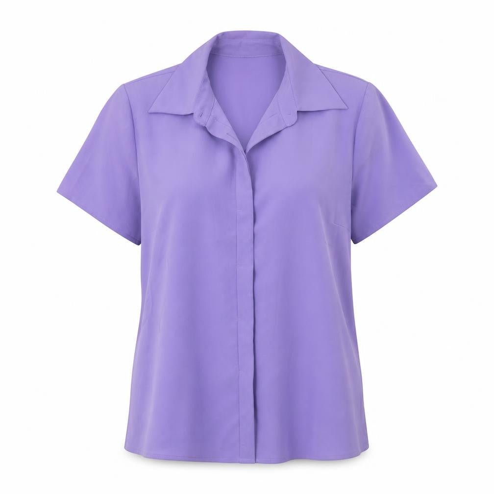 Womens UK Size 10 NEXT Purple Basic Button-Up