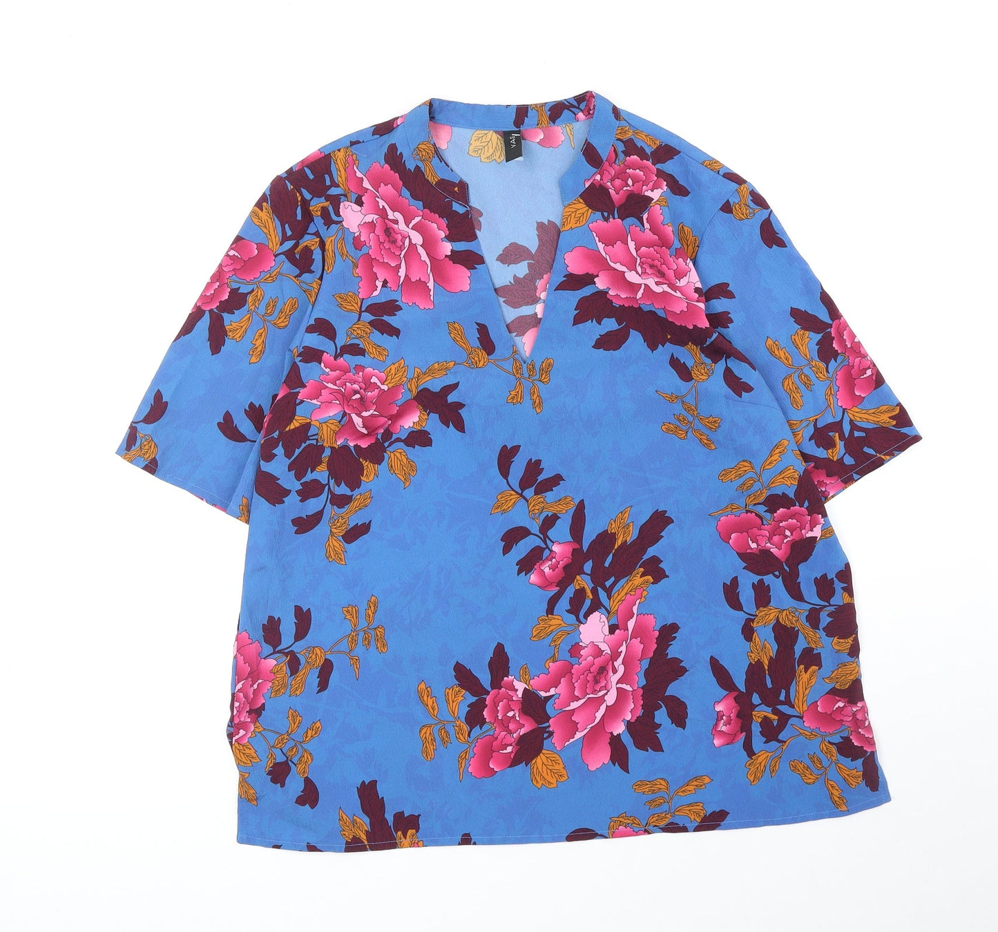 Womens UK Size L Y.A.S Blue Basic Blouse