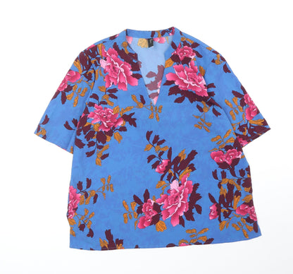 Womens UK Size L Y.A.S Blue Basic Blouse