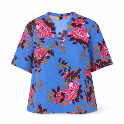 Womens UK Size L Y.A.S Blue Basic Blouse