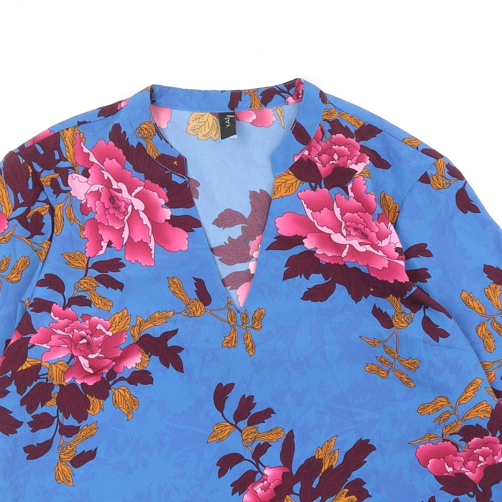 Womens UK Size L Y.A.S Blue Basic Blouse