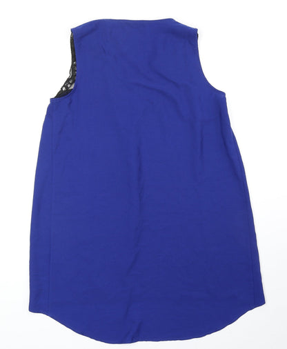 Womens UK Size 14 So Fabulous Blue Basic Blouse