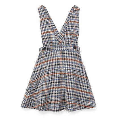Red Herring Womens Multicoloured Geometric Polyester Pinafore/Dungaree Dress Size 8 V-Neck Button