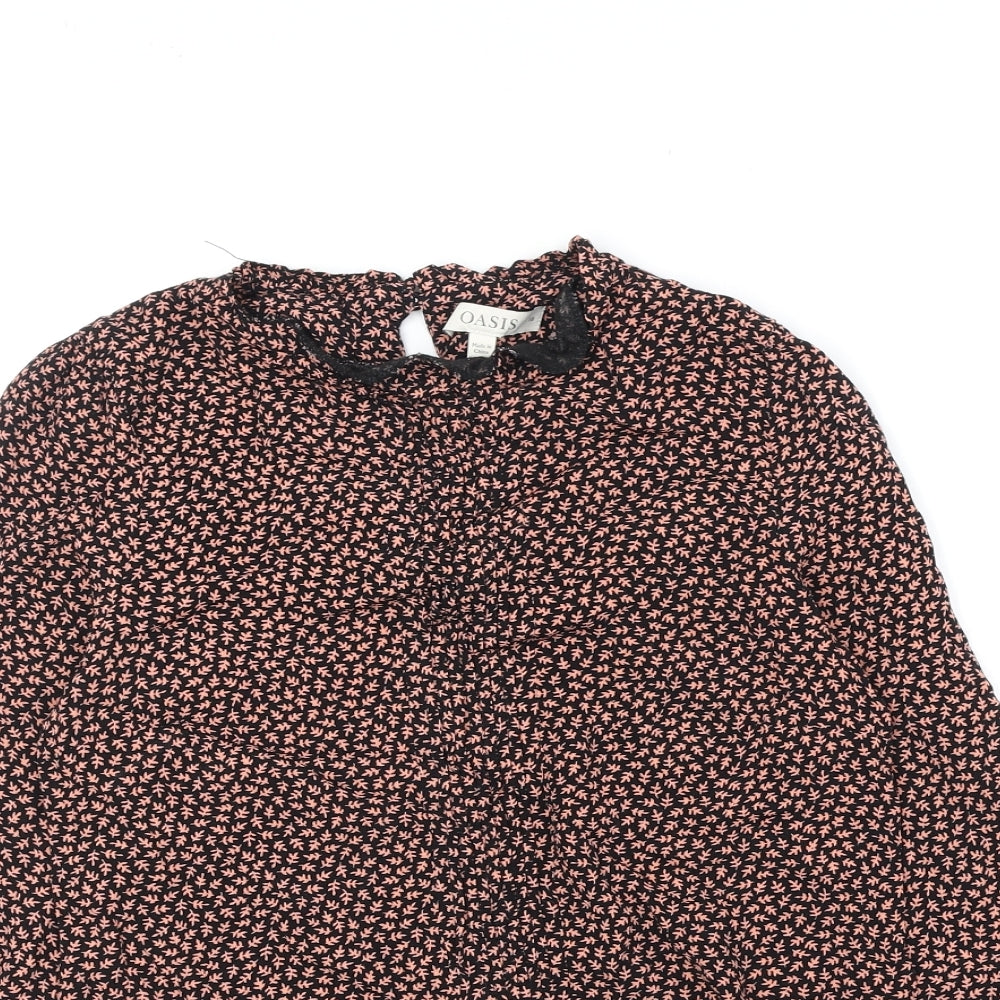 Womens UK Size 10 Oasis Black Basic Blouse