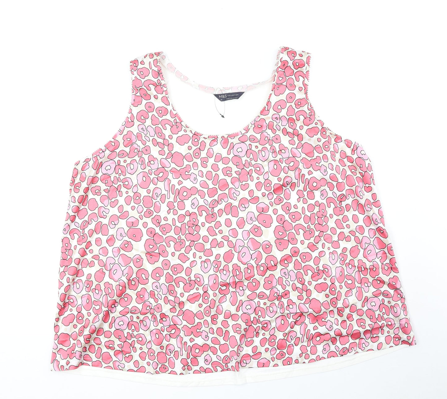 Womens UK Size 20 Marks and Spencer Pink Basic Tank