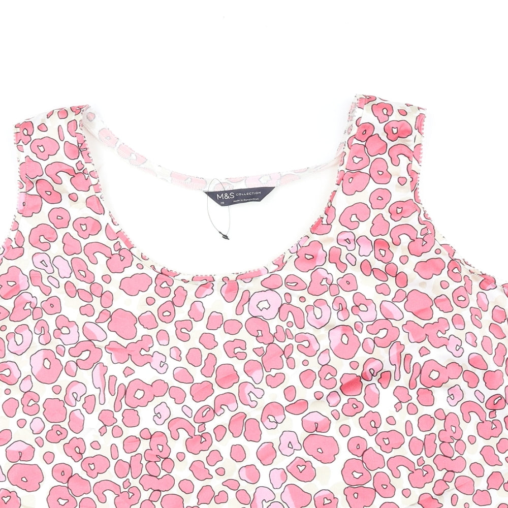 Womens UK Size 20 Marks and Spencer Pink Basic Tank