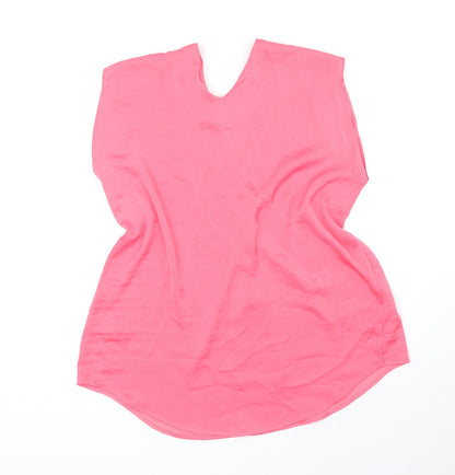 Womens UK Size 10 Marks and Spencer Pink Basic Blouse