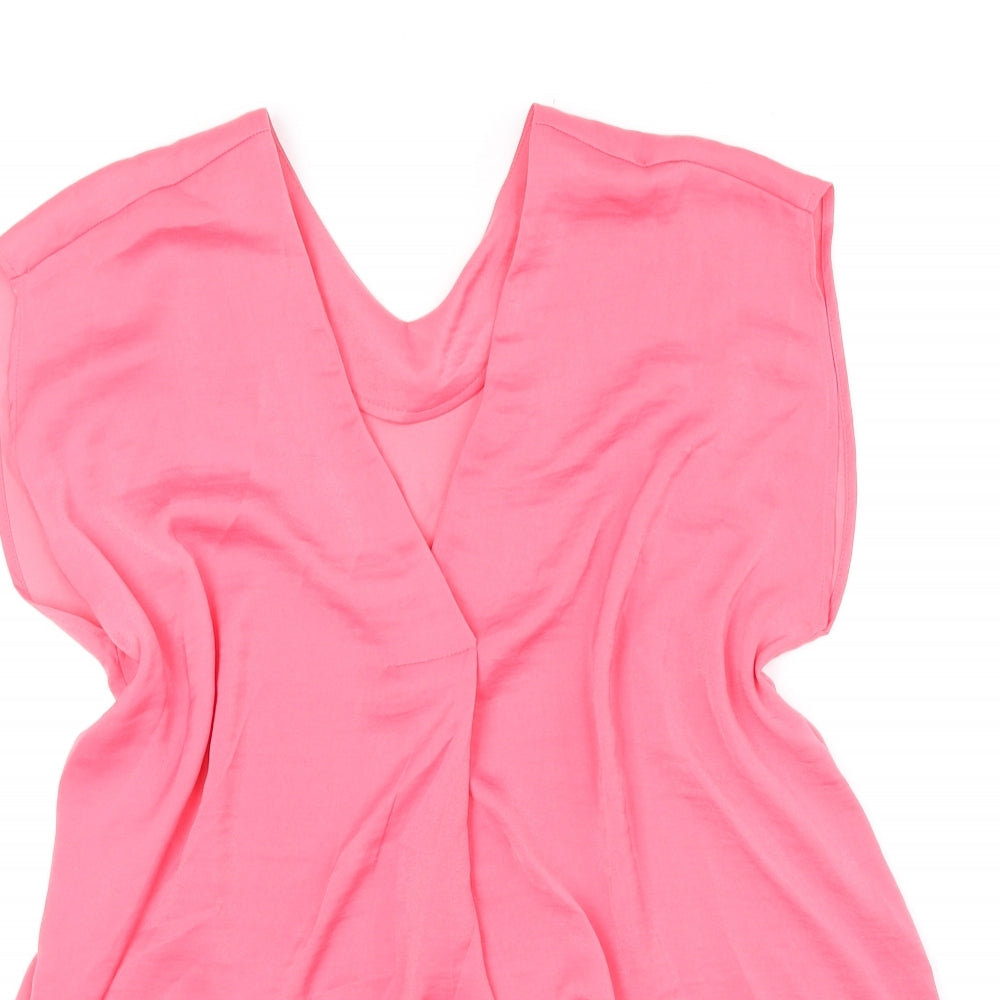 Womens UK Size 10 Marks and Spencer Pink Basic Blouse