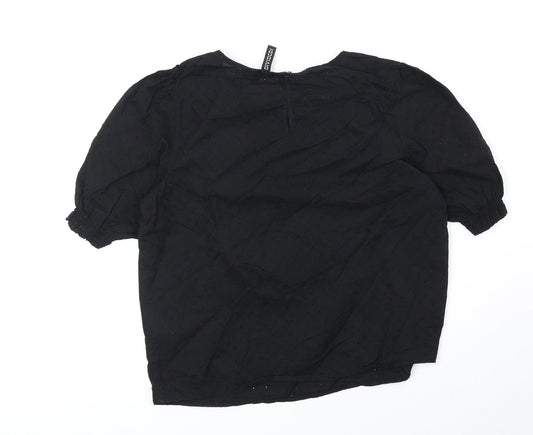 Womens UK Size 6 Divided Black Basic Blouse