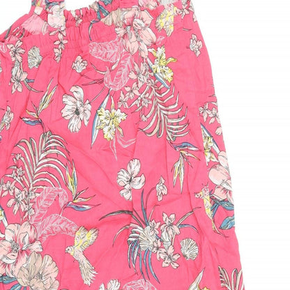 Marks and Spencer Womens Pink Geometric Viscose Top Dress Size 6