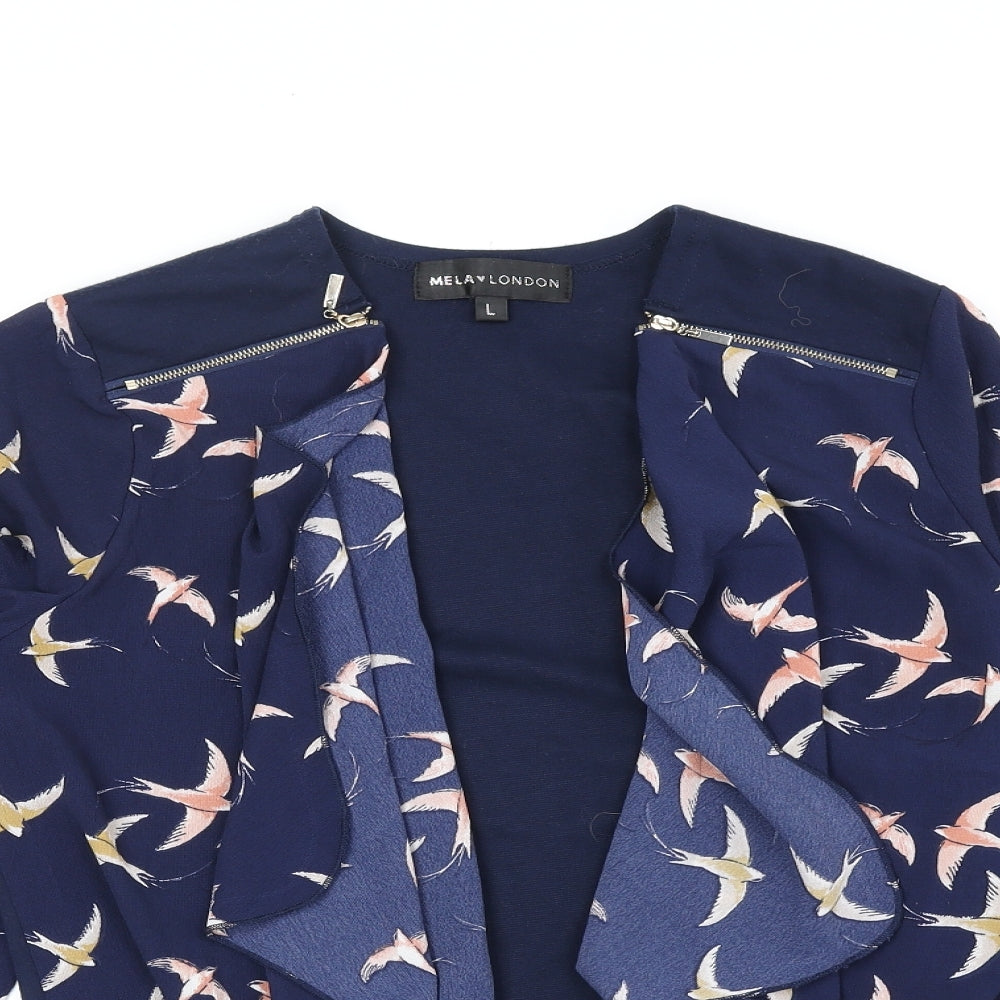 Womens UK Size L Mela London Blue Cardigan Jumper