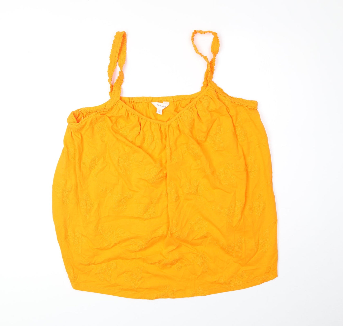 Womens UK Size 18 Per Una Orange Basic Tank