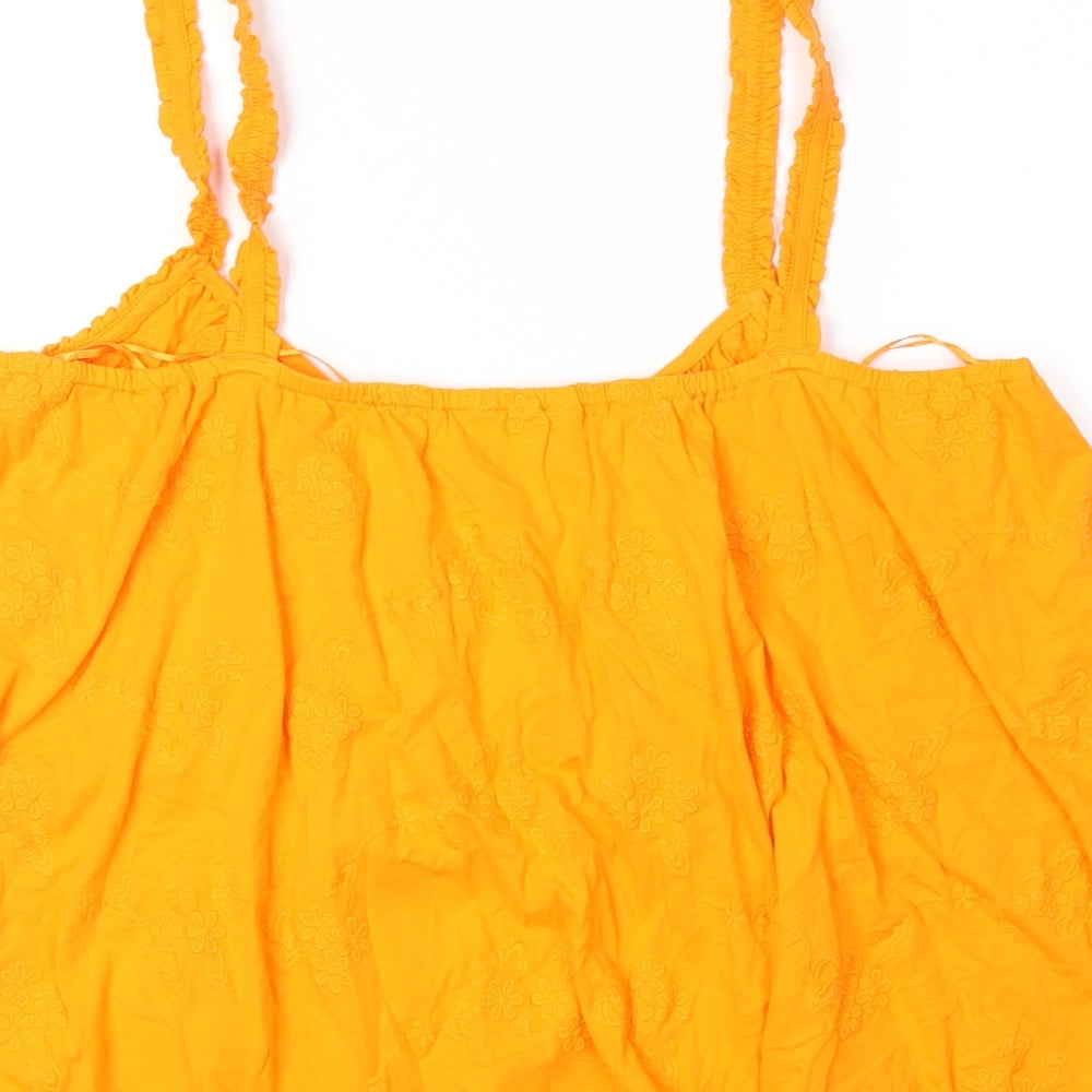 Womens UK Size 18 Per Una Orange Basic Tank