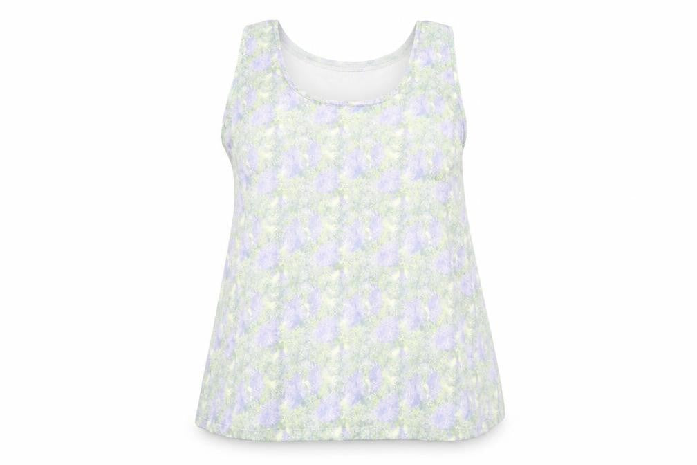 Marks and Spencer Womens Multicoloured Geometric Polyester Basic Tank Size 18 Round Neck