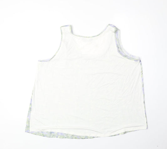 Marks and Spencer Womens Multicoloured Geometric Polyester Basic Tank Size 18 Round Neck