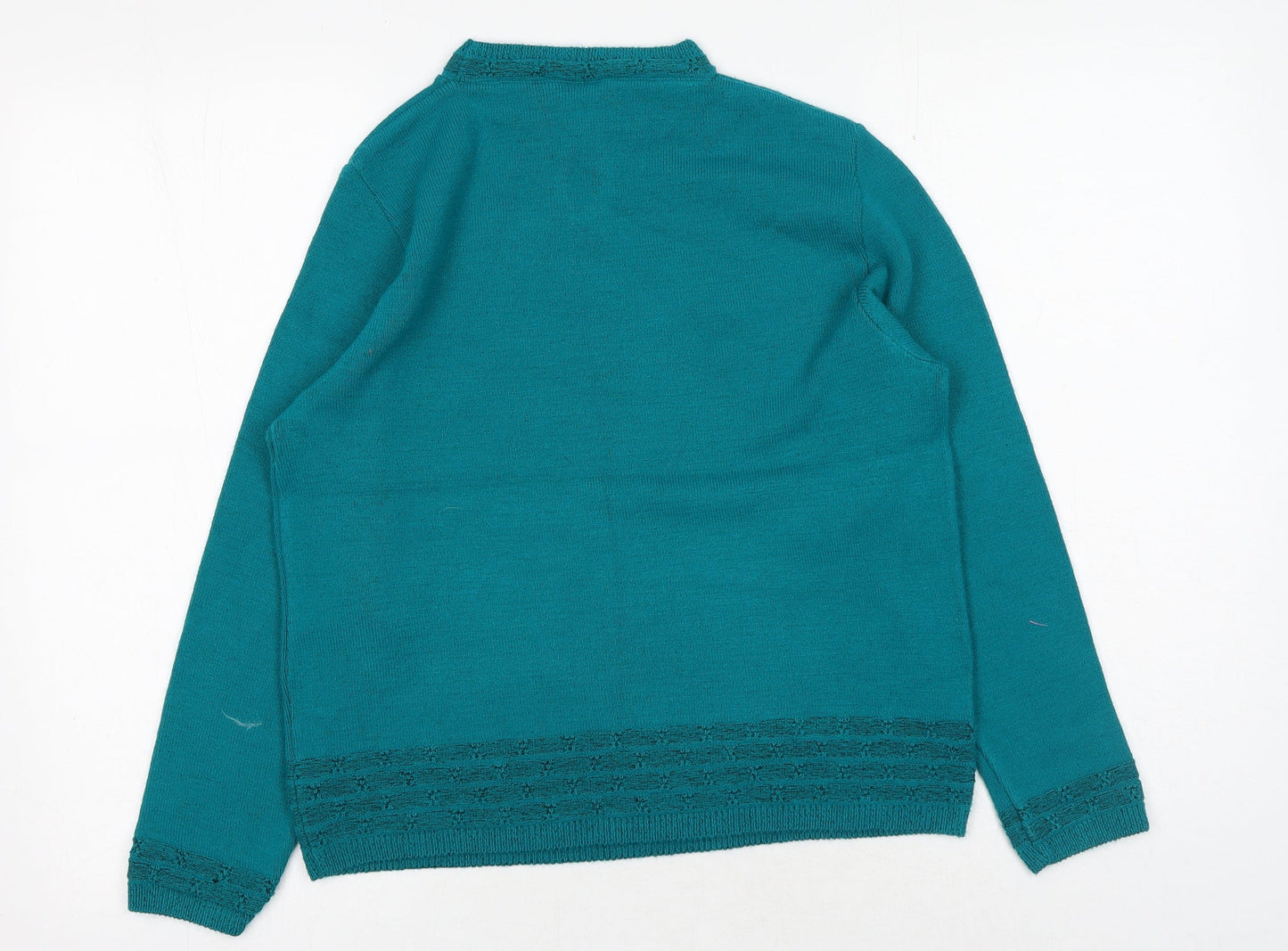 Womens UK Size S Florida Green Pullover Jumper