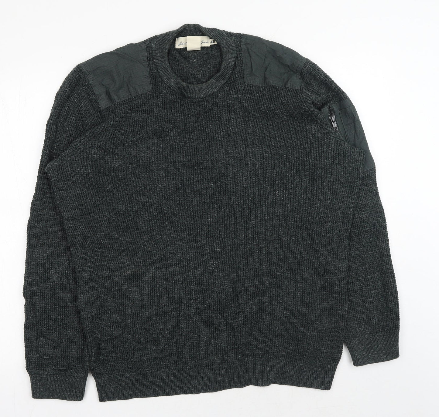 Womens UK Size L H&M Green Pullover Jumper