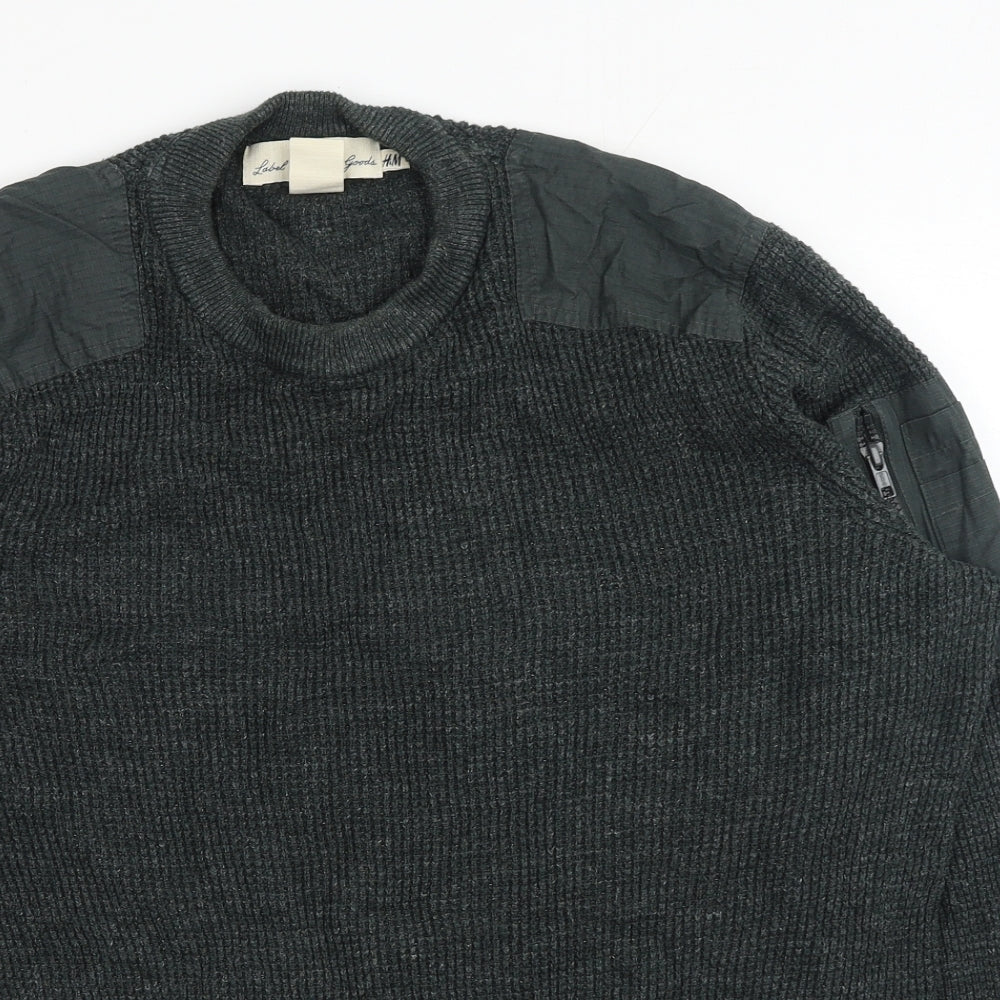 Womens UK Size L H&M Green Pullover Jumper