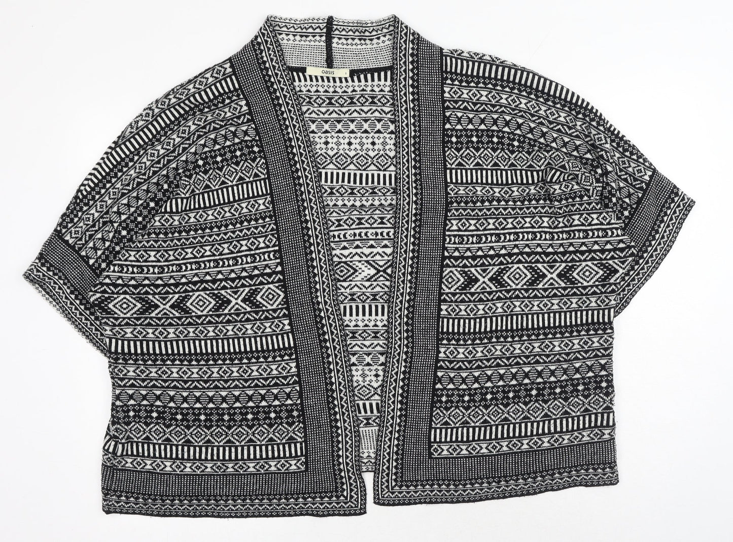 Womens UK Size S Oasis Black Cardigan Jumper