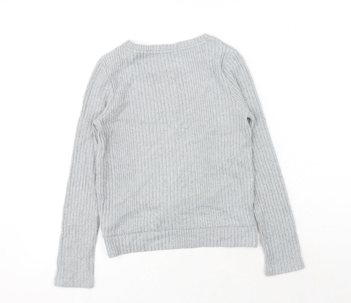 NEXT Girls Grey Viscose Pullover Sweatshirt Size 11 Years Pullover