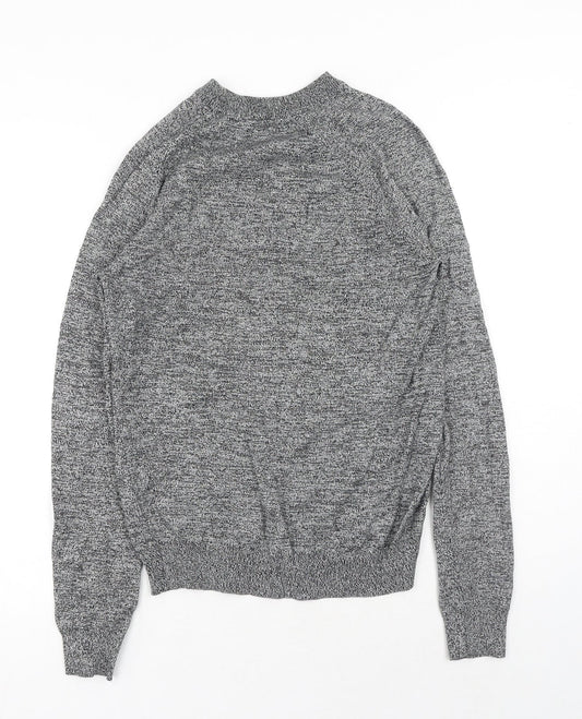 Primark Womens Grey Round Neck Cotton Pullover Jumper Size S
